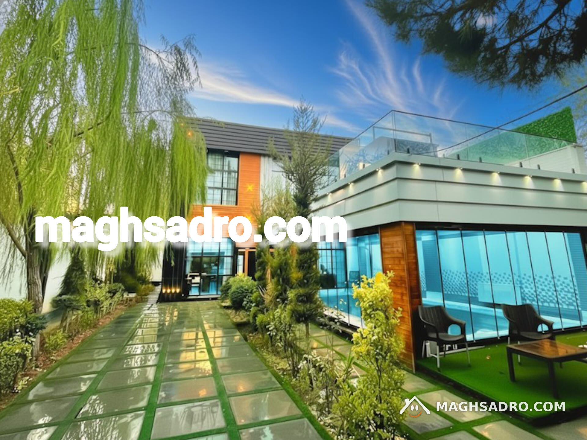 عکس ویلا کردان با استخر آبگرم و بیلیارد